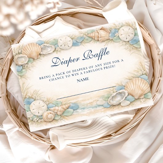Oyster And Starfish Beach Diapper Raffle Informatiekaartje
