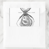 Oyster Animal Print Rechthoekige Sticker (Tas)