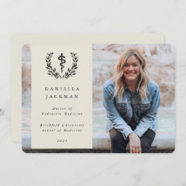 Oyster Asclepius Medical Afstuderen Foto Aankondiging