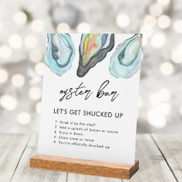 Oyster Bar Coastal Seaside Wedding Sign, Acryl Bord