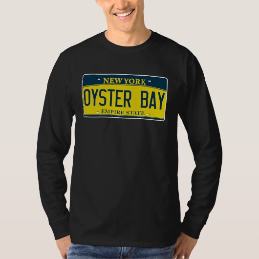 Oyster Bay Long Island New York Neighborhood Licen T-shirt (Voorkant)