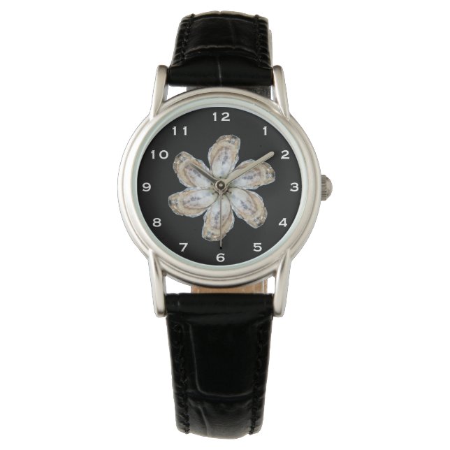 Oyster Bloem Horloge - Design A (Voorkant)