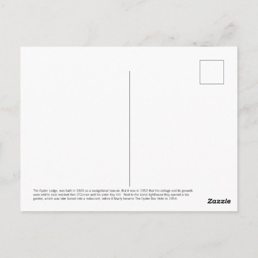  Oyster Box Lighthouse Travel Briefkaart (Achterkant)