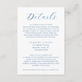 Oyster Bruiloft Details Hotel Info QR-code Informatiekaartje (Voorkant)