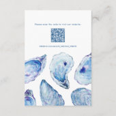 Oyster Bruiloft Details Hotel Info QR-code Informatiekaartje (Achterkant)
