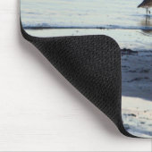 Oyster catcher en Curlew op een strand Muismat (Hoek)