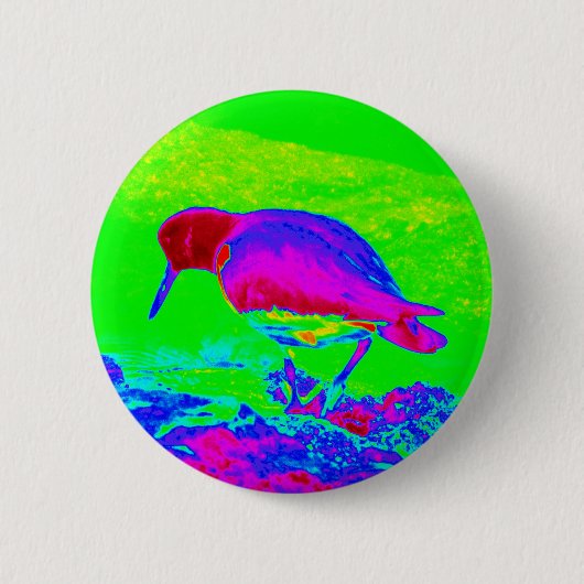 Oyster Catcher Ronde Button 5,7 Cm (Voorkant)