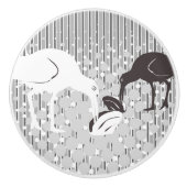 Oyster-Catcher Silhouette - Drawer Knob Keramische Knop (Voorkant)