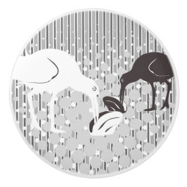 Oyster-Catcher Silhouette - Drawer Knob Keramische Knop