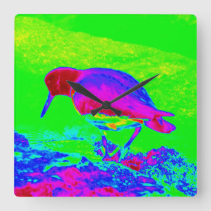 Oyster Catcher Vierkante Klok