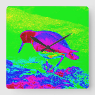 Oyster Catcher Vierkante Klok