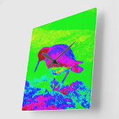 Oyster Catcher Vierkante Klok (Hoek)