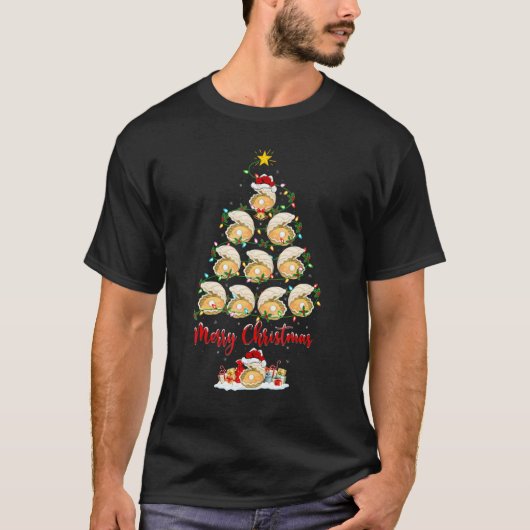Oyster Christmas Tree Lights Santa Oyster Xmas T-shirt (Voorkant)
