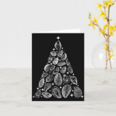 Oyster Christmas Tree Seafood Shellfish Holiday Be Kaart (Gele Bloem)
