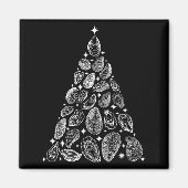Oyster Christmas Tree Seafood Shellfish Holiday Be Magneet (Voorkant)