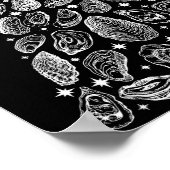 Oyster Christmas Tree Seafood Shellfish Holiday Be Poster (Hoek)