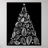 Oyster Christmas Tree Seafood Shellfish Holiday Be Poster (Voorkant)