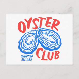 Oyster Club Kuststrand Thema Zeekennis Liefhebber Briefkaart