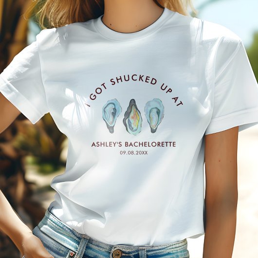 Oyster Coastal Seaside Beach Bachelorette Party T-shirt