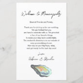 Oyster Coastal Wedding Welcome Bag Letter (Voorkant)