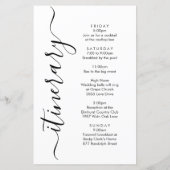 Oyster Coastal Wedding Welcome Letter & Itinerary (Achterkant)