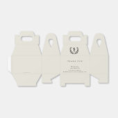 Oyster/Cream Persoonlijke Asclepius+Laurel Wreater Bedankdoosjes (Uitgevouwen)