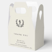 Oyster/Cream Persoonlijke Asclepius+Laurel Wreater Bedankdoosjes (Geopend)