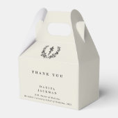 Oyster/Cream Persoonlijke Asclepius+Laurel Wreater Bedankdoosjes (Voorkant Zijde)