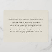 Oyster DO Asclepius Afstuderen Fotoaankondiging Folie Uitnodiging (Achterkant)