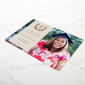 Oyster DO Asclepius Afstuderen Fotoaankondiging Folie Uitnodiging (Gedraaid)