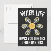 Oyster Eating - Zee Food Gourmet Briefkaart (Voorkant / Achterkant)