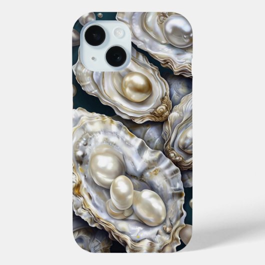 Oyster en Parel Traditionele Case-Mate iPhone Hoes (Achterkant)