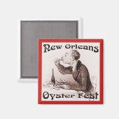 Oyster Fest,  Man Eating Oyster Magneet (Voorkant / Achterkant)