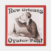 Oyster Fest,  Man Eating Oyster Magneet (Voorkant)