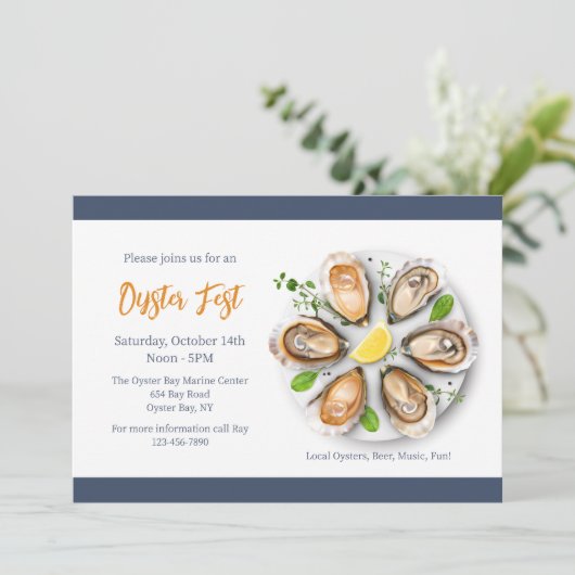 Oyster Fest Uitnodigingen (Staand voorkant)