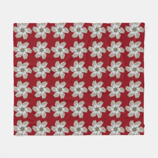 Oyster Fleece Blanket - Ontwerp een rood (Voorkant (Horizontaal))
