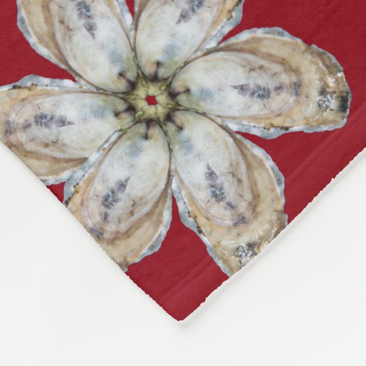 Oyster Fleece Blanket - Ontwerp een rood (Hoek)