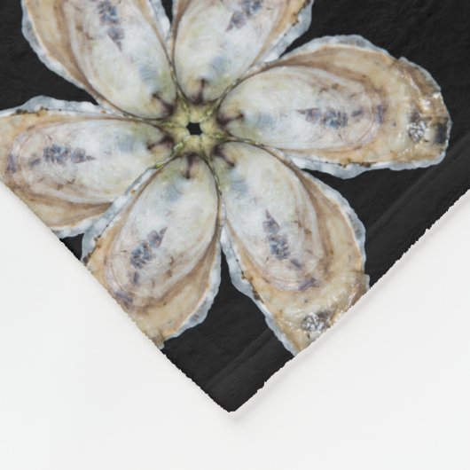 Oyster Fleece Blanket - ontwerp zwart (Hoek)