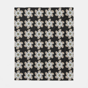 Oyster Fleece Blanket - ontwerp zwart Deken