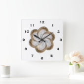 Oyster Flower Clock - Design C Vierkante Klok (Huis)