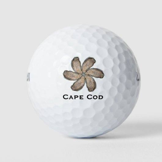 Oyster Flower Golf Ball - Design D Golfballen (Voorkant)