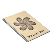 Oyster Flower-laptop — Design D Tan Notitieboek (Rechterzijde)