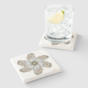 Oyster Flower Marble Onderzetter - Design A