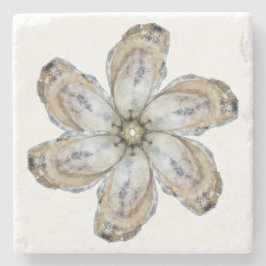Oyster Flower Marble Onderzetter - Design A
