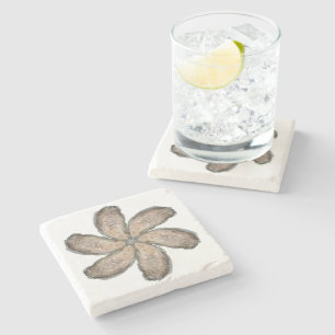 Oyster Flower Marble Onderzetter - Design D