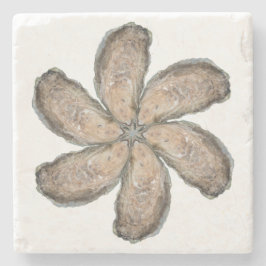 Oyster Flower Marble Onderzetter - Design D