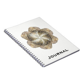Oyster Flower notebook - Design B White Notitieboek