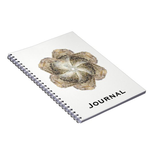 Oyster Flower notebook - Design B White Notitieboek (Rechterzijde)