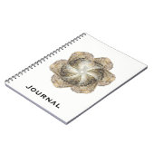 Oyster Flower notebook - Design B White Notitieboek (Linkerzijde)