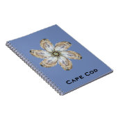 Oyster Flower notebook - Ontwerp een blauw Notitieboek (Rechterzijde)